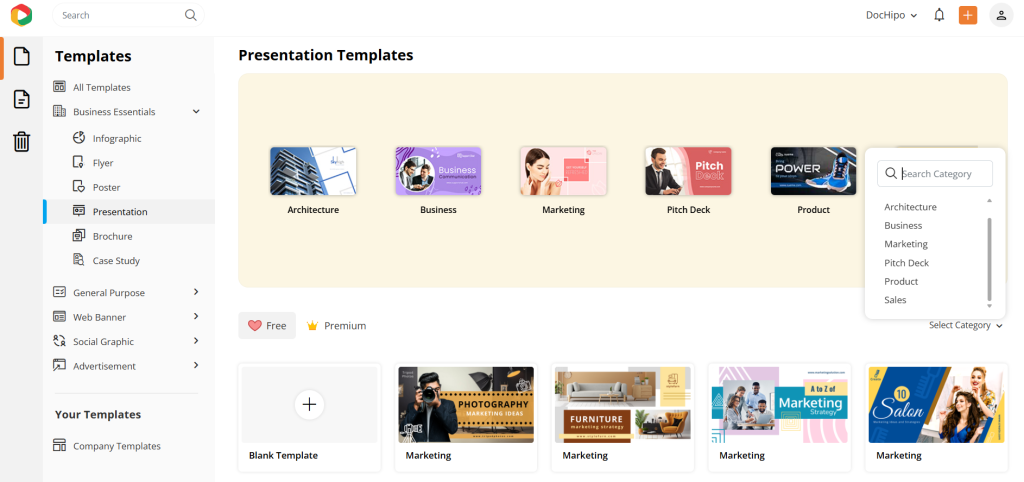 DocHipo presentation template library