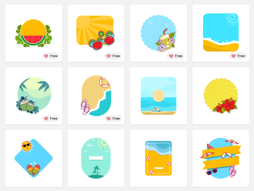 DocHipo summer text frames