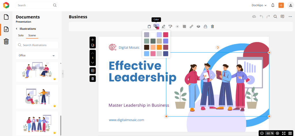 DocHipo verctor graphics customization features