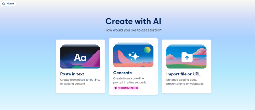 Gamma AI presentation tool