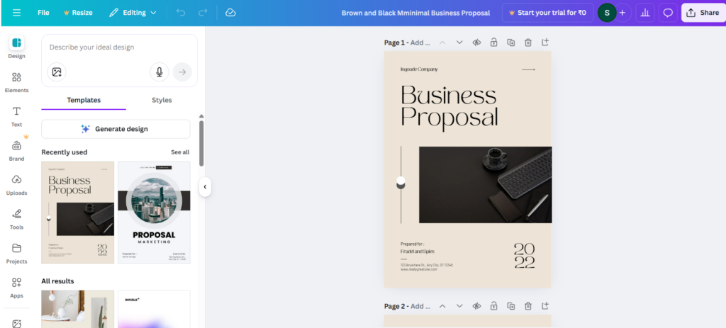 Canva proposal Canva proposal