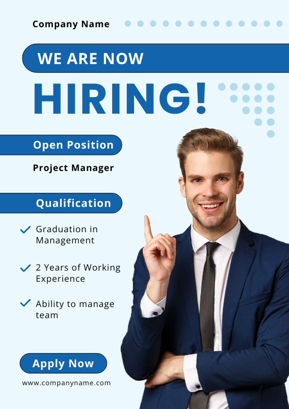 DocHipo Job Flyer in Classic Blue Monochrome for a Sleek Contrast