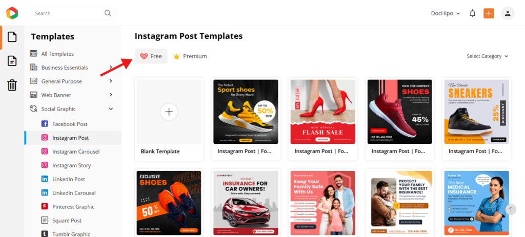 Visme vs Canva vs DocHipo templates