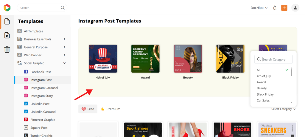 Visme vs Canva vs DocHipo templates