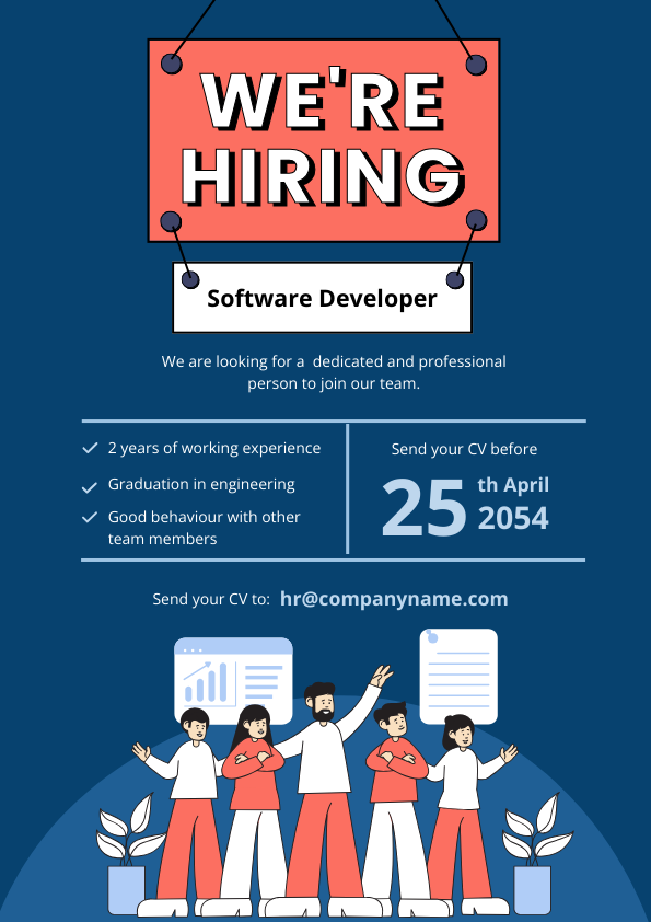 Hiring Flyer Design with a Snazzy “We’re Hiring” Sign