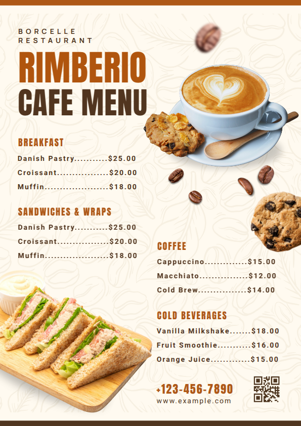 Menu Card Design Ideas for Cafés & Coffee Shops