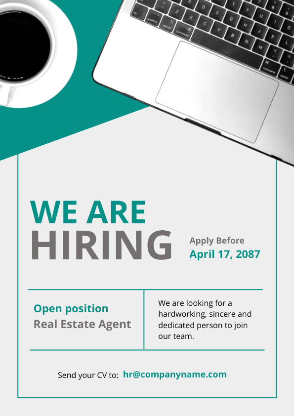 Minimalisic Corporate Hiring Flyer