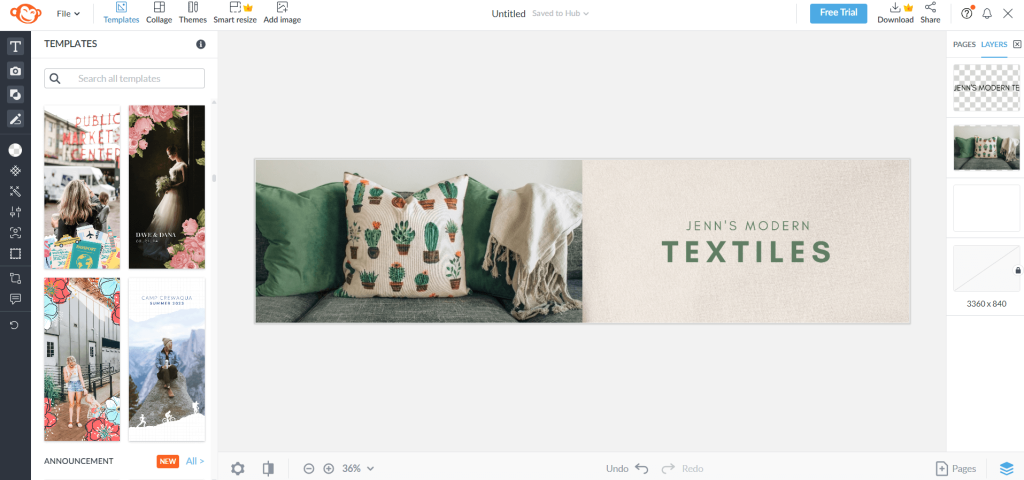 PicMonkey template library
