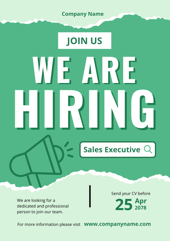 Sales executive hiring flyer template