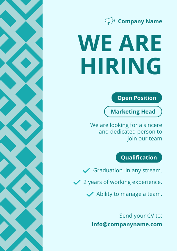 Unique Patterns for Modern Hiring Flyer Design in DocHipo