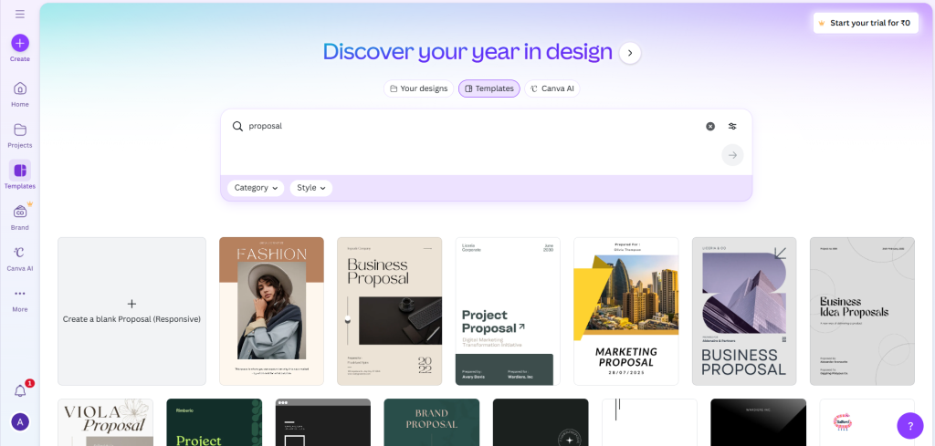 Canva proposal templates