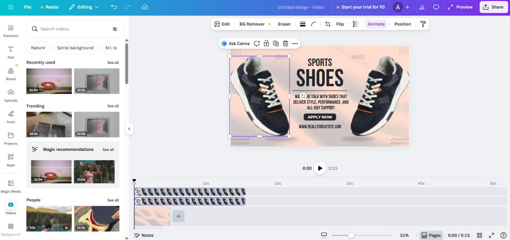 Canva video maker