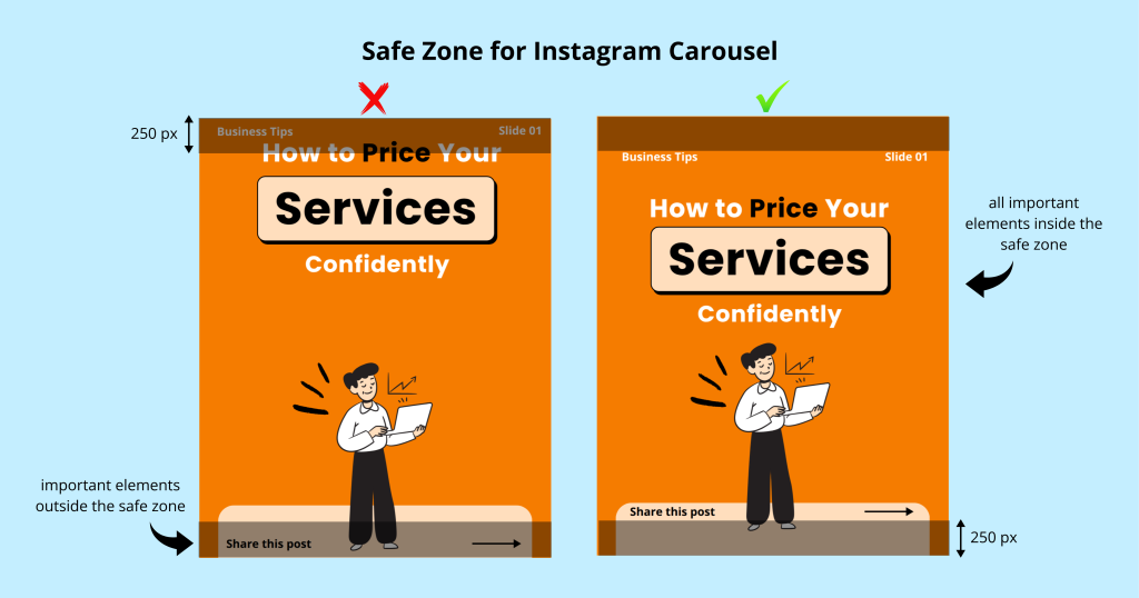 Instagram carousel safe zone Instagram carousel safe zone