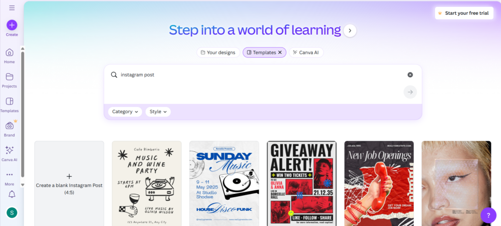Canva templates- VistaCreate vs Canva Canva templates- VistaCreate vs Canva