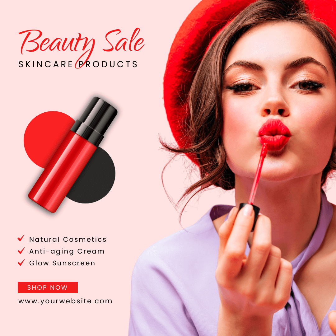 DocHipo beauty IG ad template with an emotional appeal