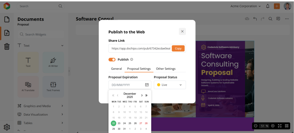 VistaCreate alternative: DocHipo proposal maker