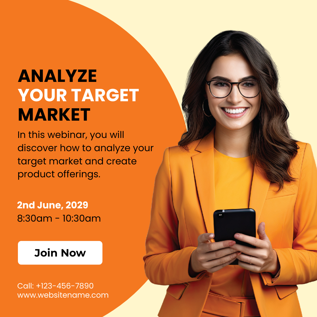 IG ad for business webinar template in DocHipo