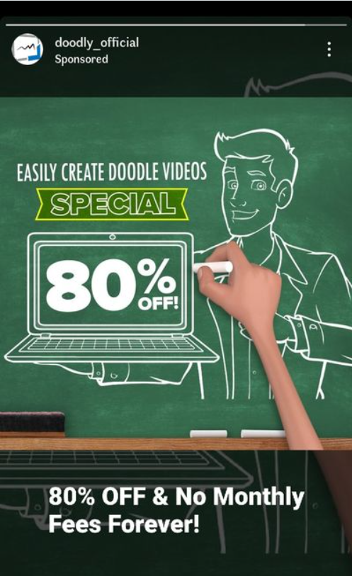 IG story ad example