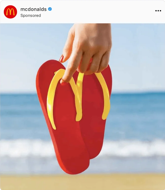 McDonald's Instagram ad example