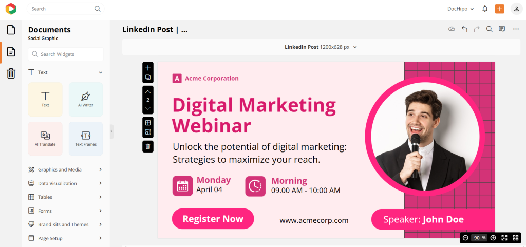 Selected Linkedin Webinar for Customization