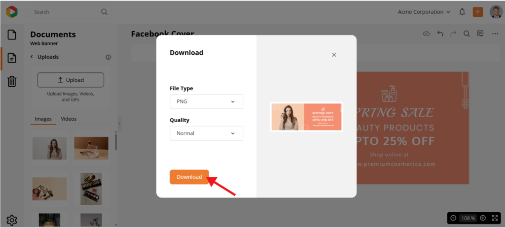 Downloading cover photo design