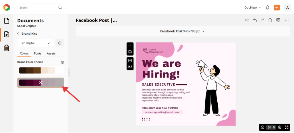 Adding brand elements while promoting jobs Adding brand elements while promoting jobs