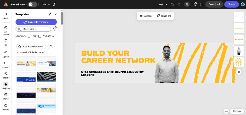 Adobe Express Templates and editor