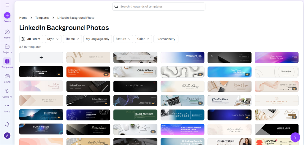 Canva LinkedIn banner templates