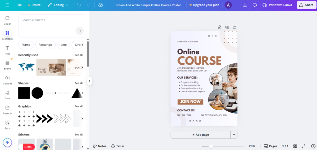 Canva vs Prezi vs DocHipo: Canva free and premium elements