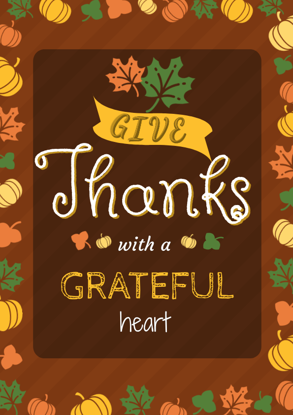 DocHipo Thanksgiving Poster Template in Festive Colors with Bold Contrast