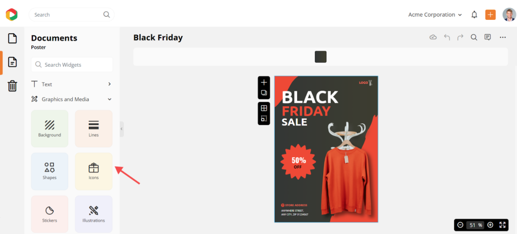 black friday design widgets