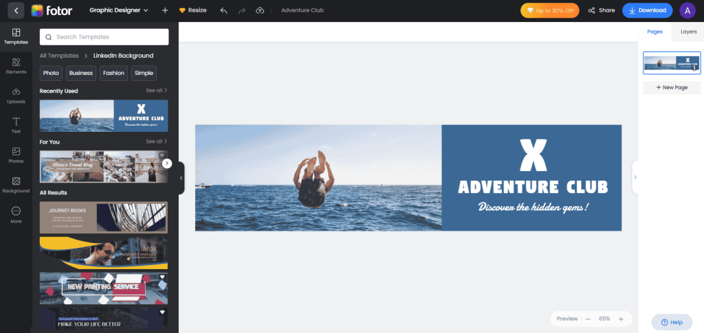 Fotor LinkedIn banner templates