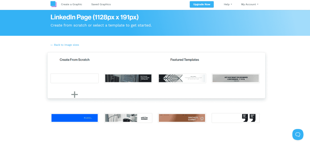 Snappa banner maker and templates