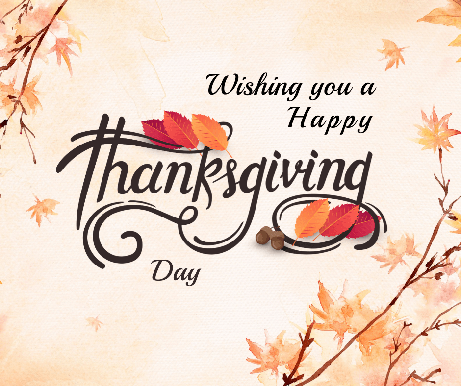 Thanksgiving FB post template with creative font styles