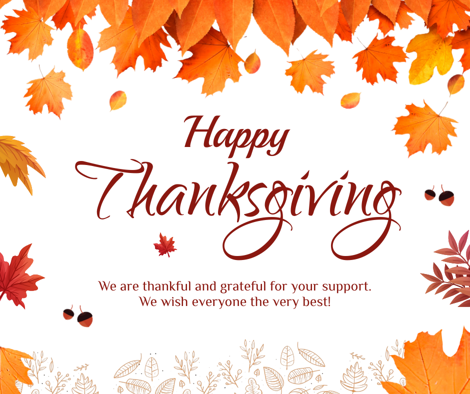 Thanksgiving FB post template with white space balance for readability