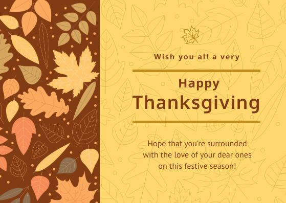DocHipo Thanksgiving card template