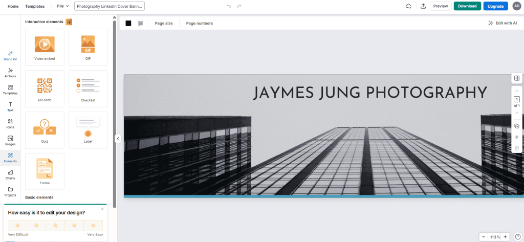 Venngage editor and templates