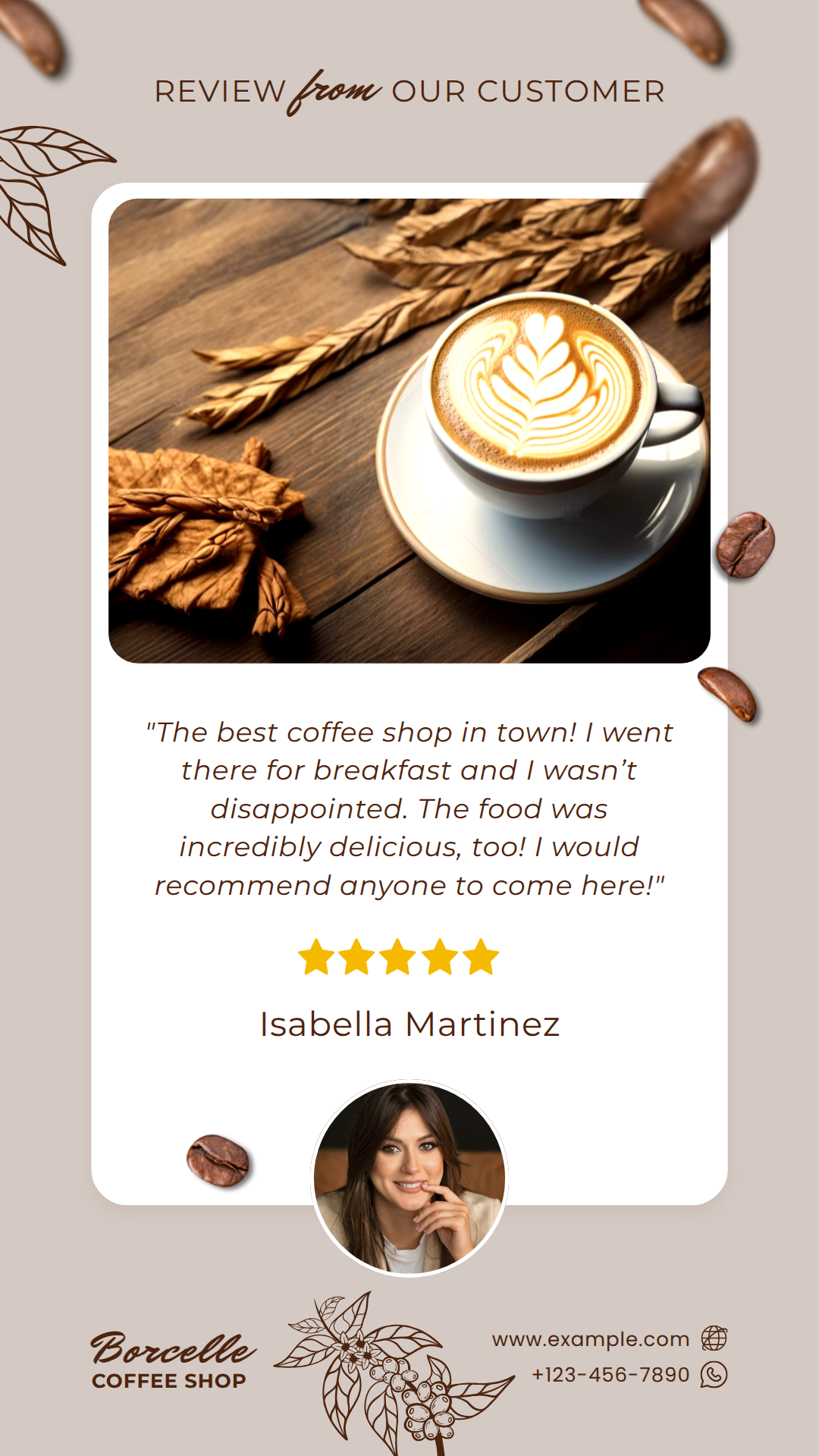 Testimonial WhatsApp Status Template