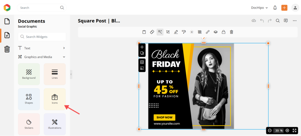 Black Friday design widgets Black Friday design widgets