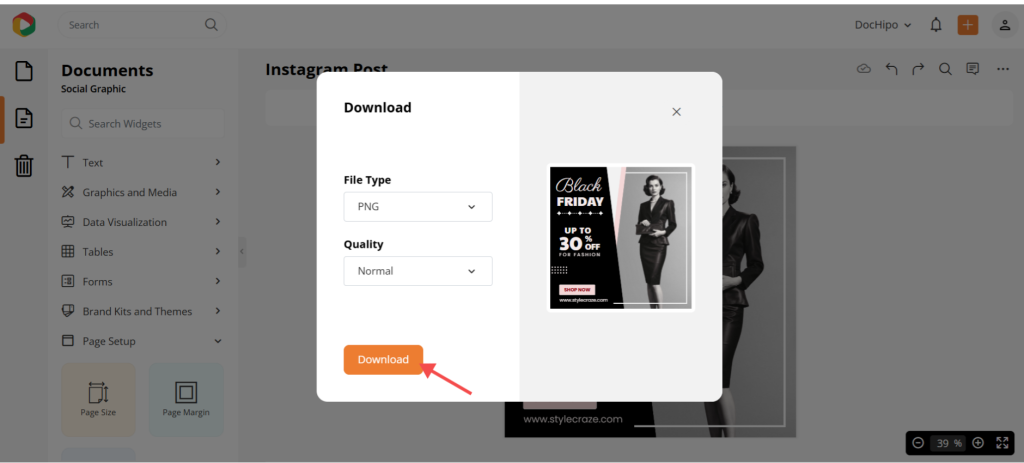 Downloading social media post for Black friday marketing Downloading social media post for Black friday marketing
