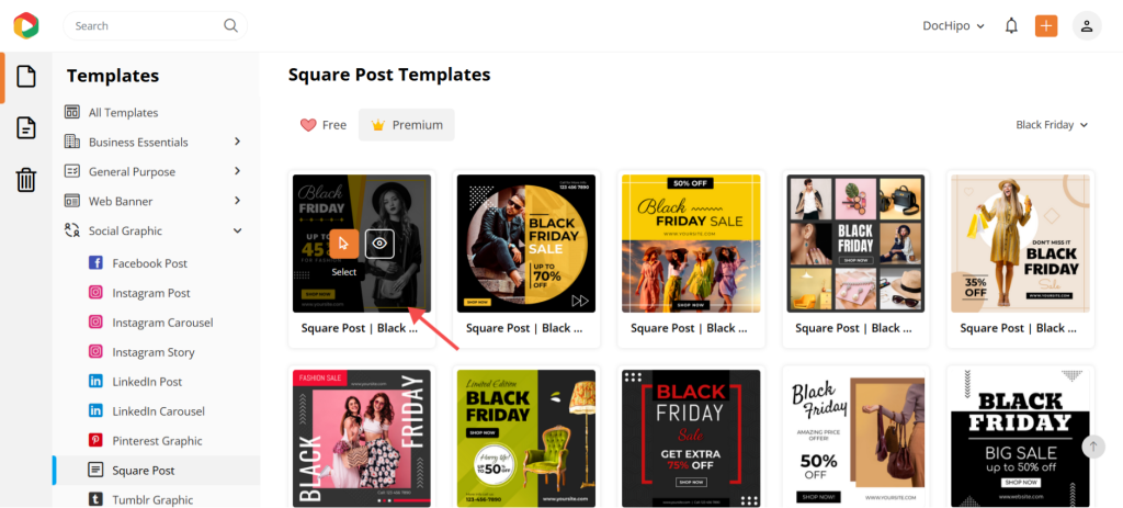 Black friday social media post templates Black friday social media post templates