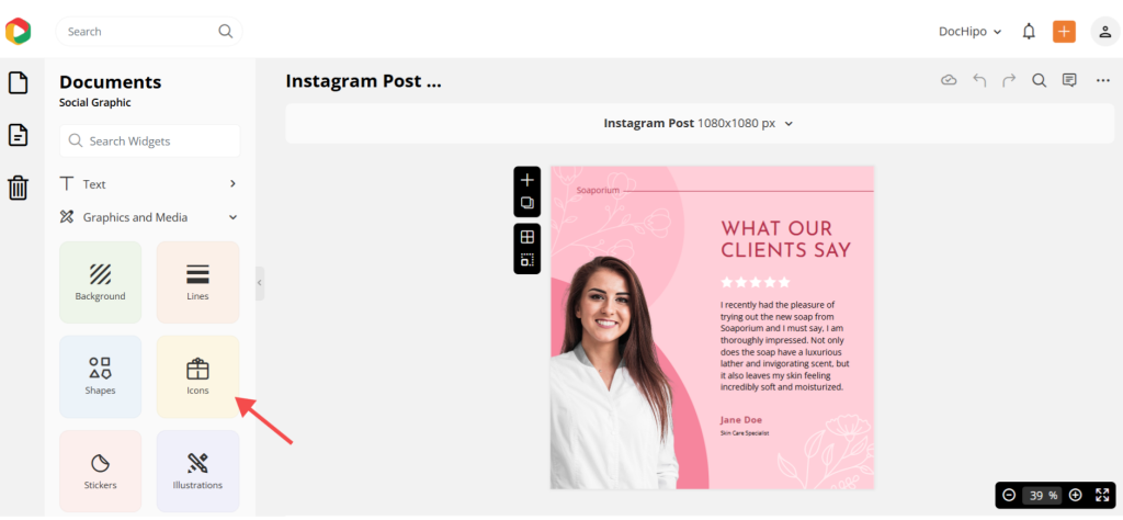 Creating testimonials with DocHipo Creating testimonials with DocHipo
