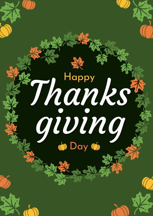 happy thanksgiving poster Template in DocHipo