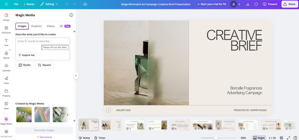 Canva AI- Magic Media