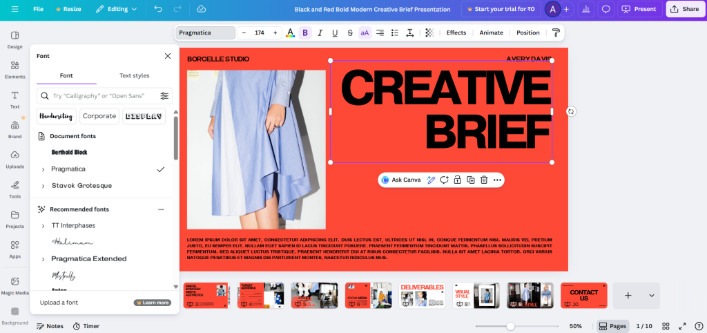 Canva customization features