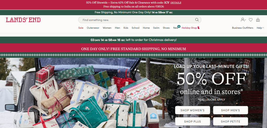 Christmas free shipping example