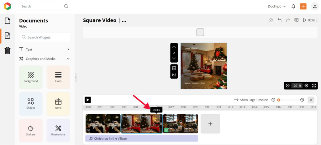 Adding audio to Christmas video