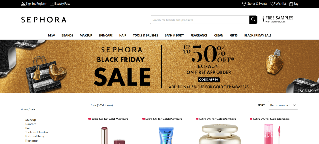 v sephora Black Friday marketing ideas