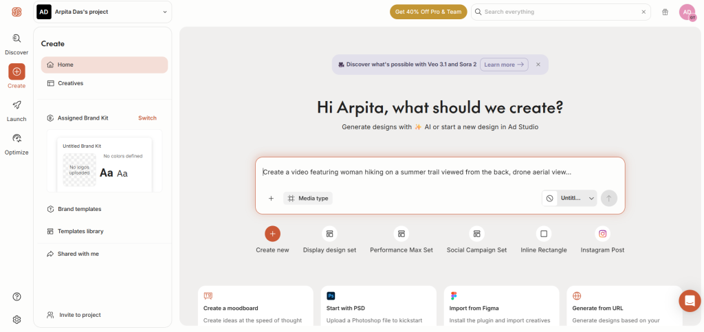 The Brief (Creatopy) UI and Usability