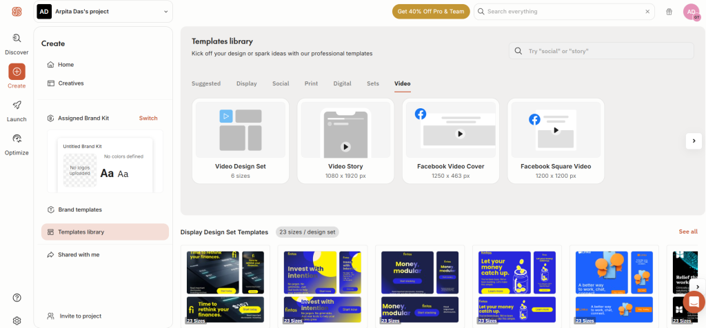 The Brief video templates